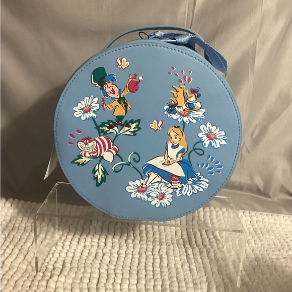 Vera Bradley Disney 100 Alice in Wonderland Round Zippered Cosmetic Case Bag NEW - Picture 2 of 11